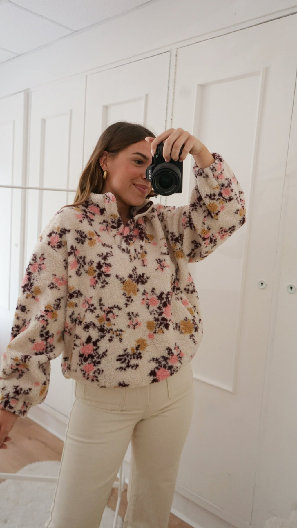 Gina floral fleece jumper