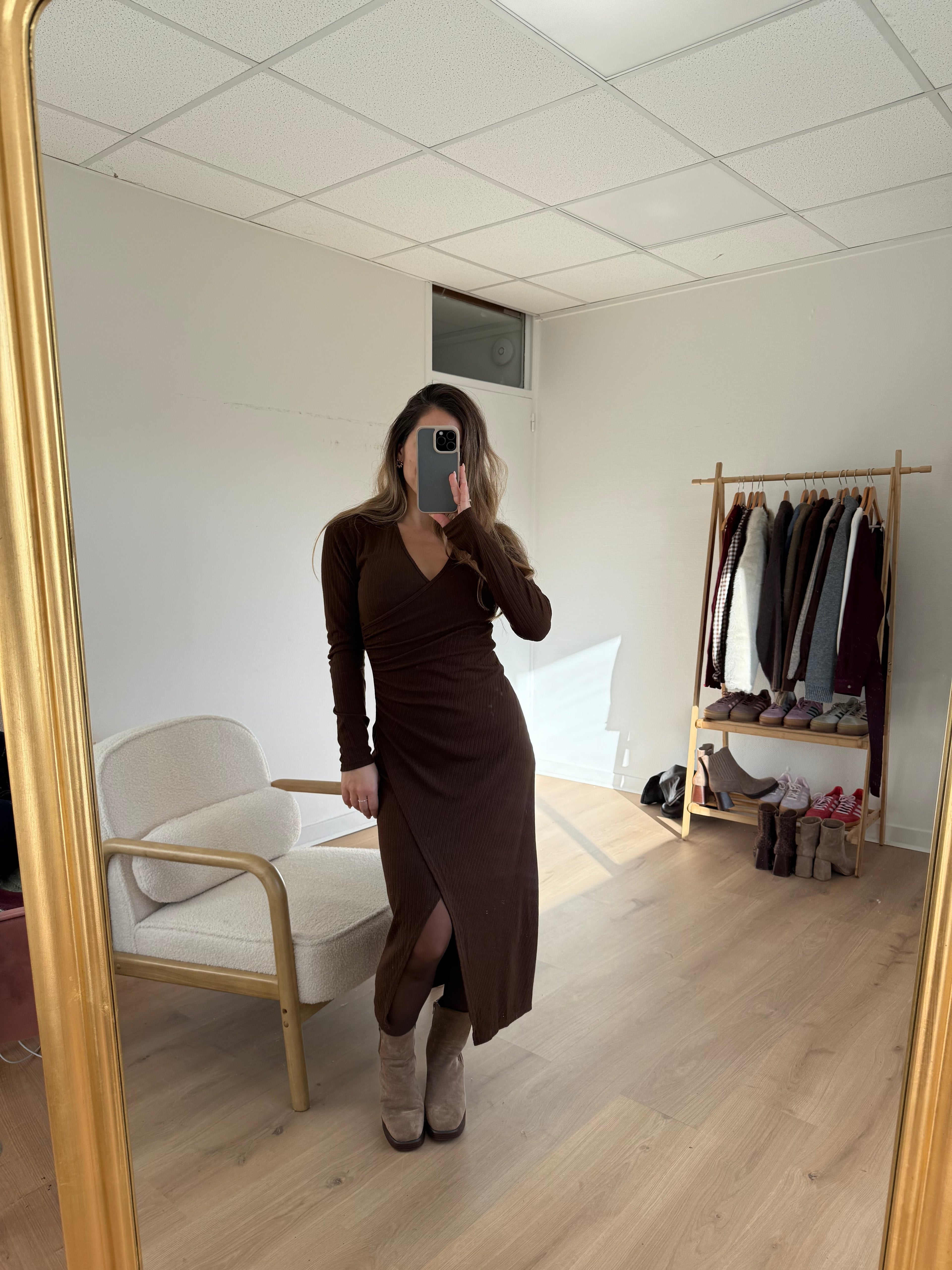 Chocolate Roman Dress