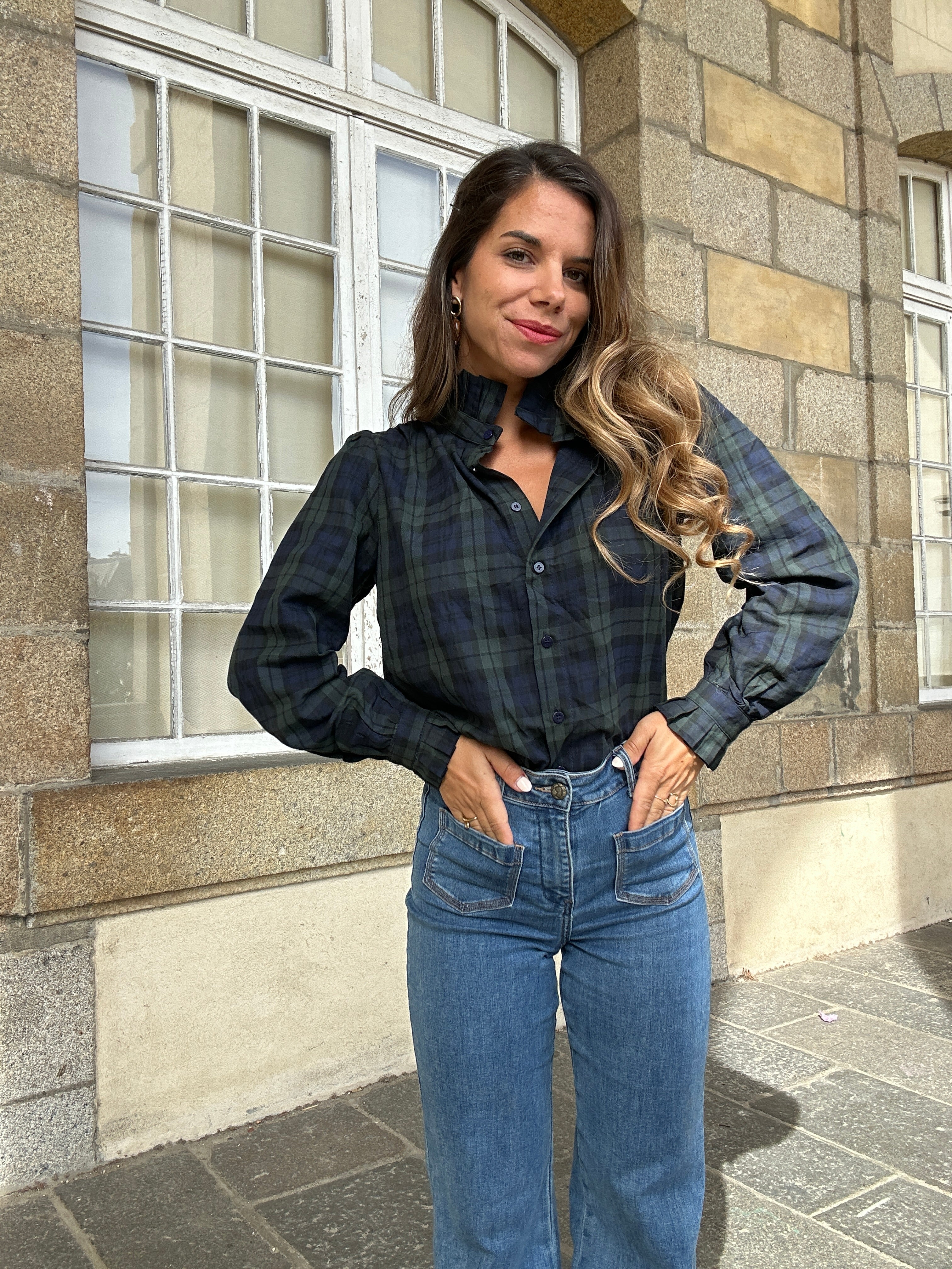 Blouse à carreaux Léon