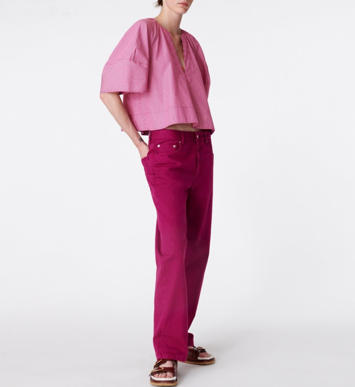 Timael Trousers - Lie De Wine