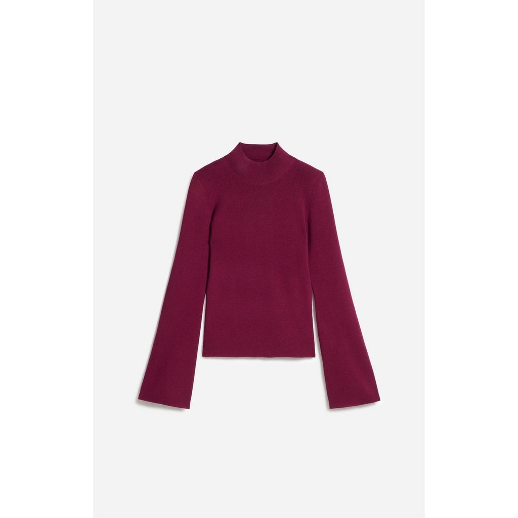 Stehkragenpullover Francesca - Bordeaux