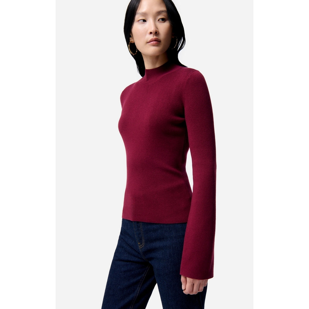 Stehkragenpullover Francesca - Bordeaux