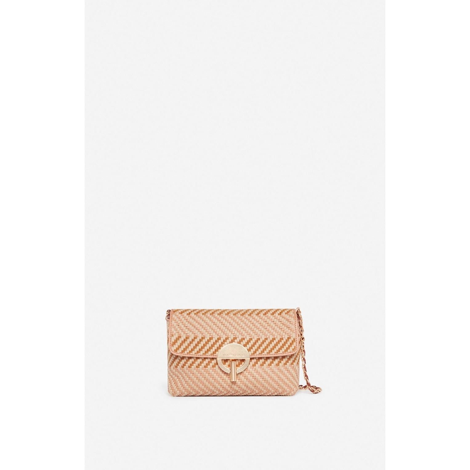 Vanessa Bruno - Bolso Pequeño Moon De Piel & Algodón - Multicolor & Biscuit