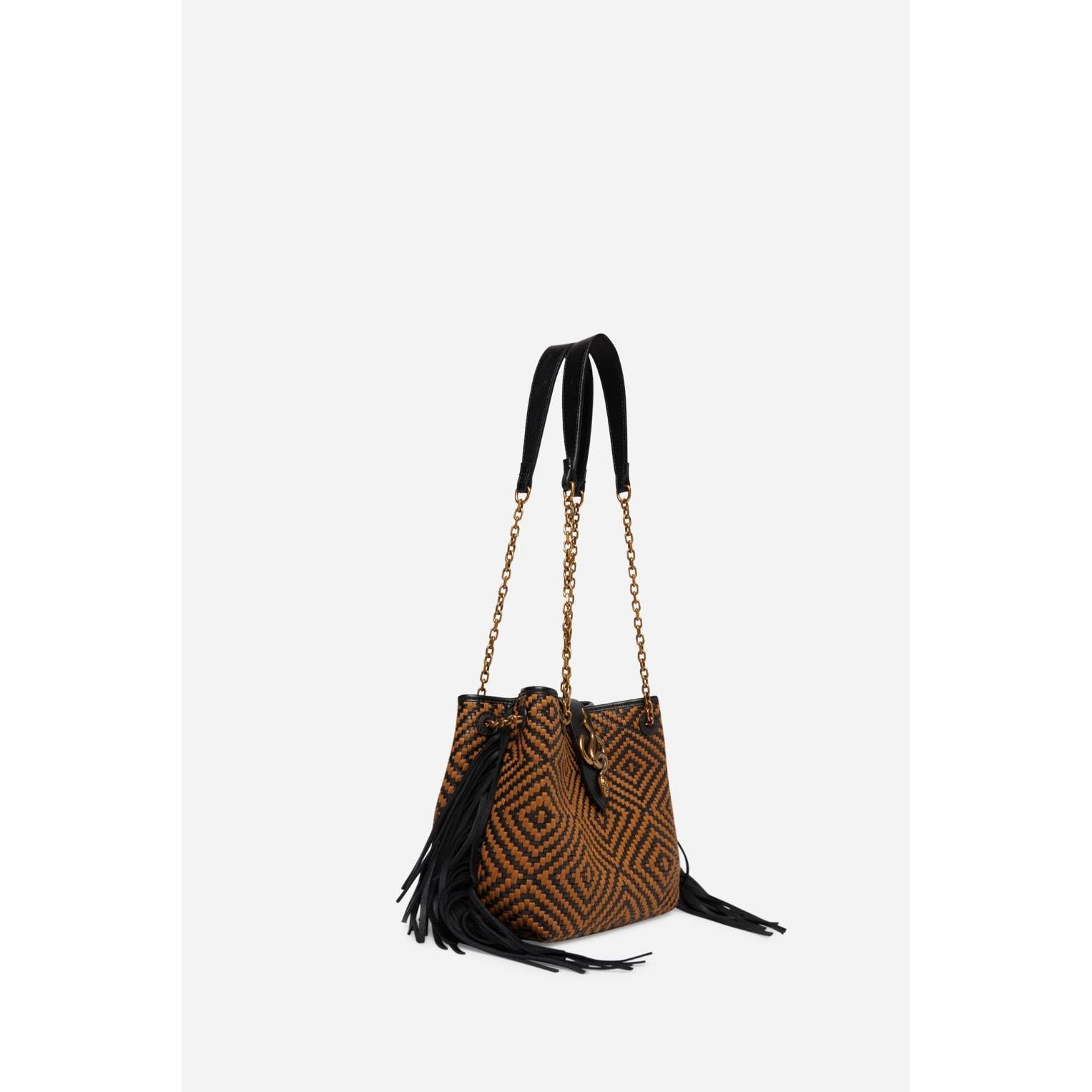 Small Cléo Bag - Tan & Black