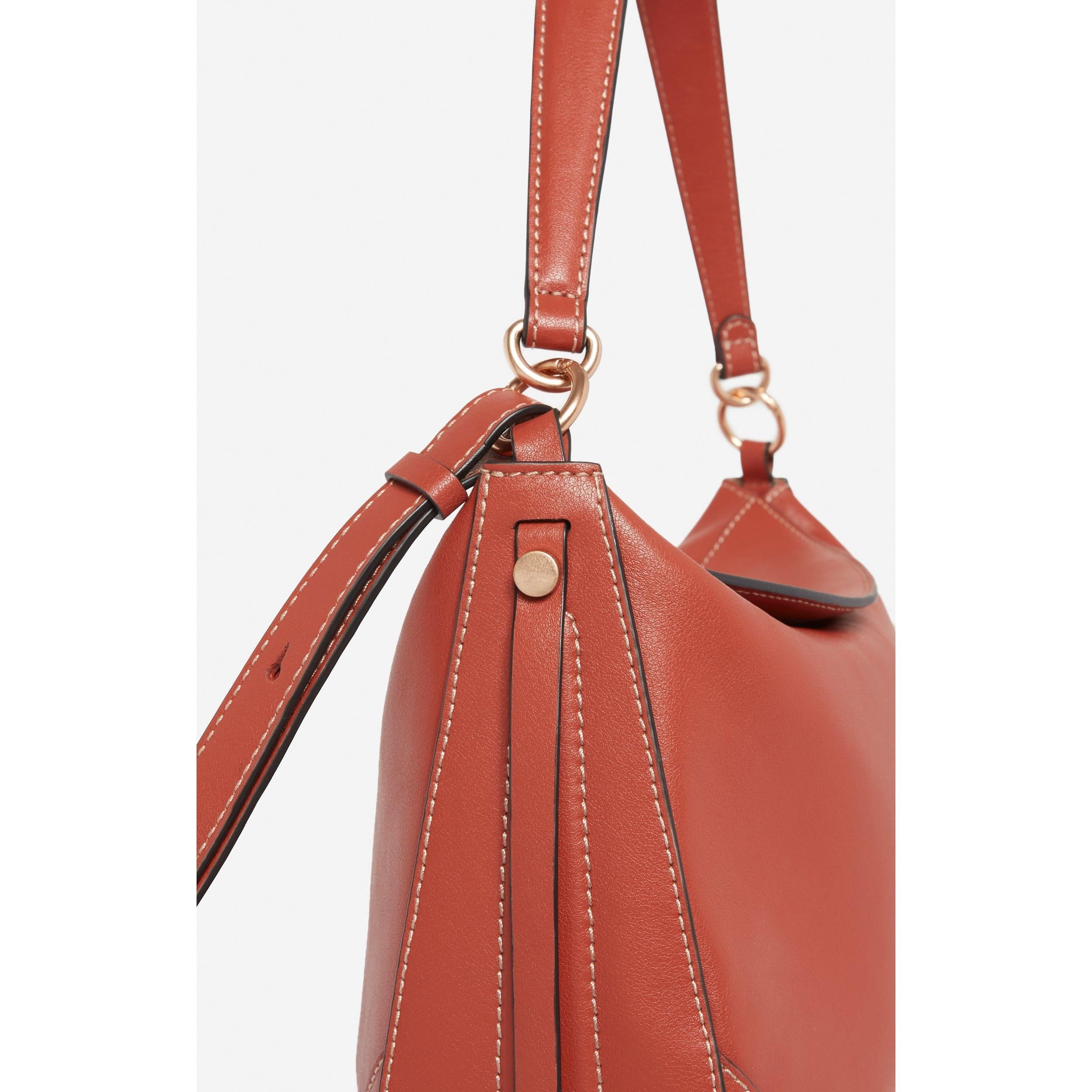 Large Daily Leather Bag - Rust