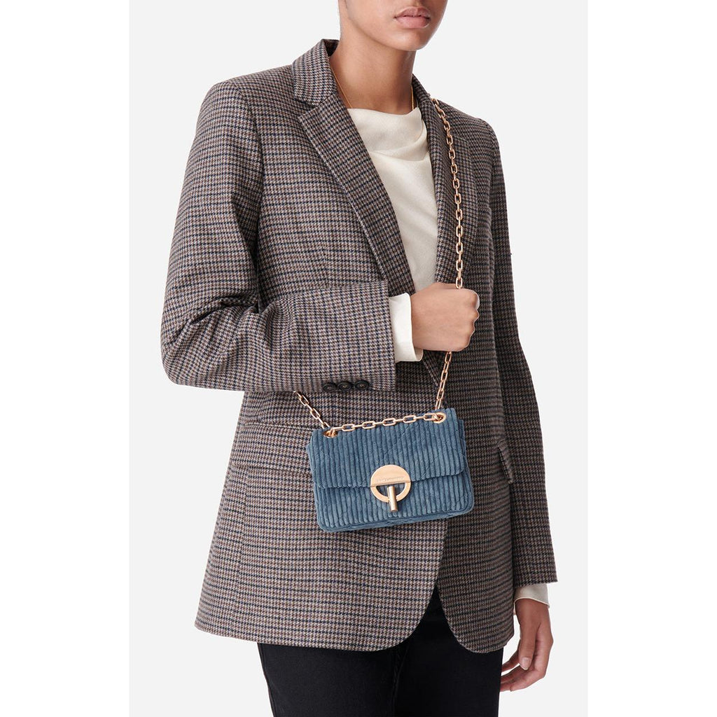 Moon Mini Velvet Bag - Denim