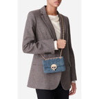 Moon Mini Velvet Bag - Denim