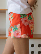 Short Rojo de Flores Kevy