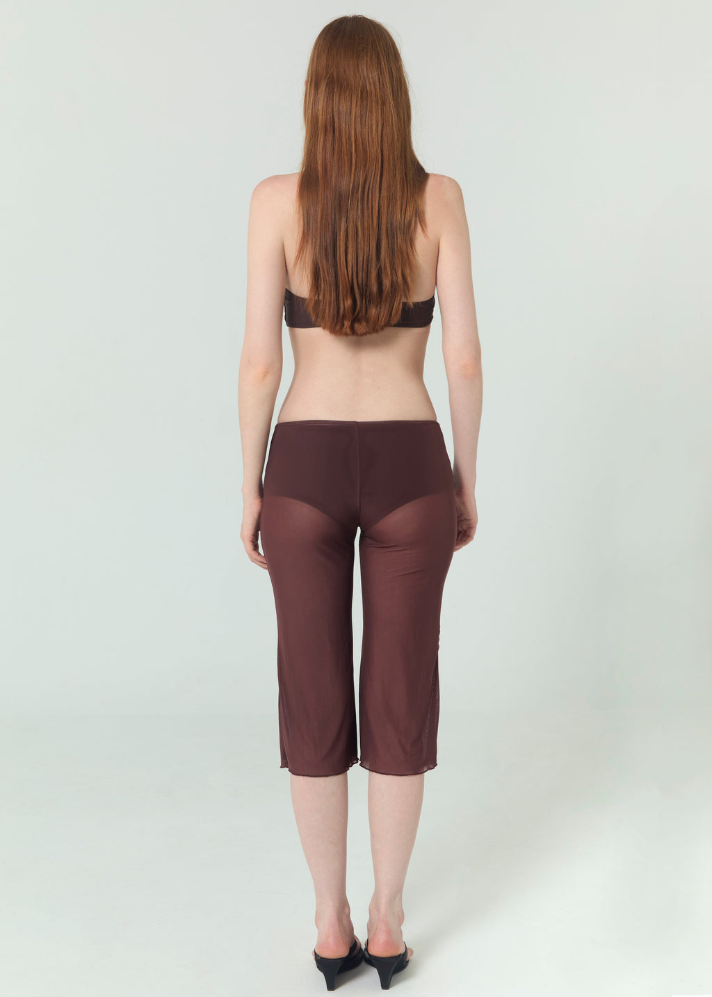 Capri Pantalon Résille - Marron