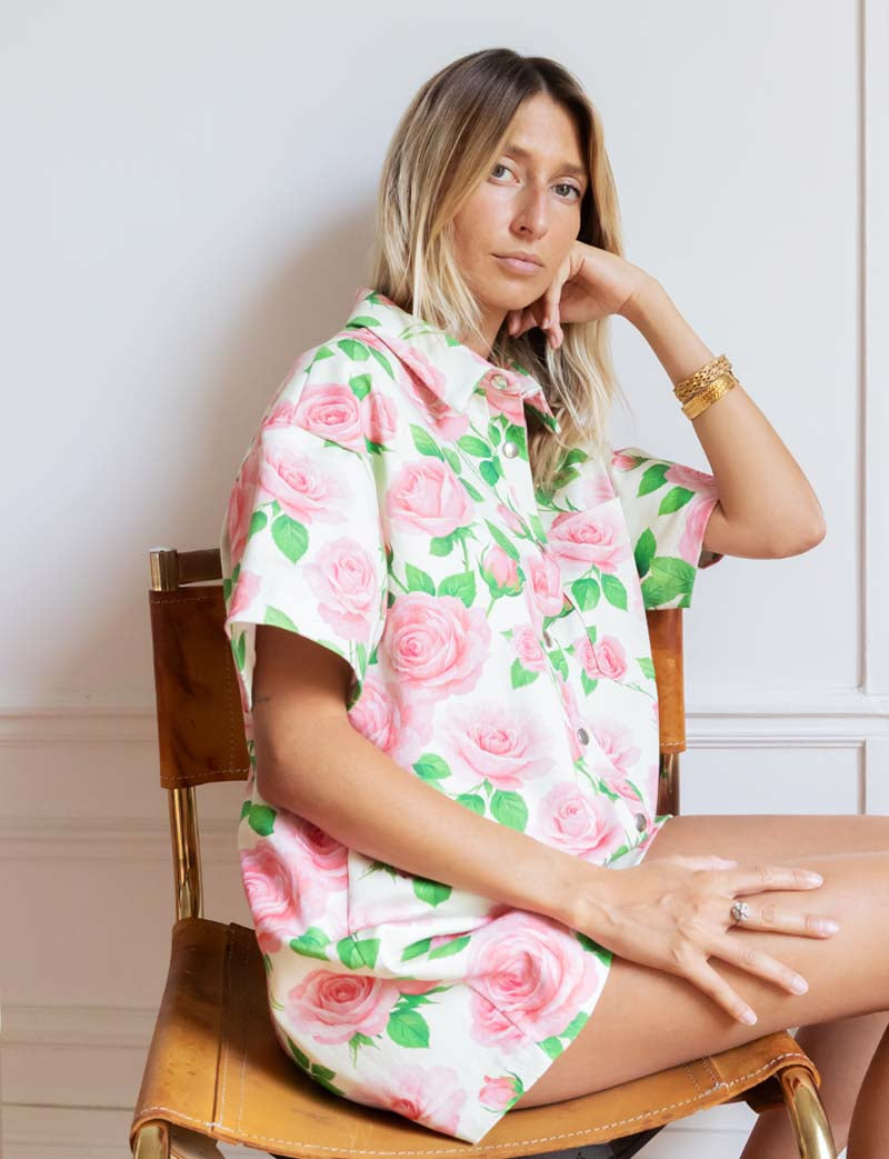 Jumpsuit Écrue & Fleurs Roses Laga