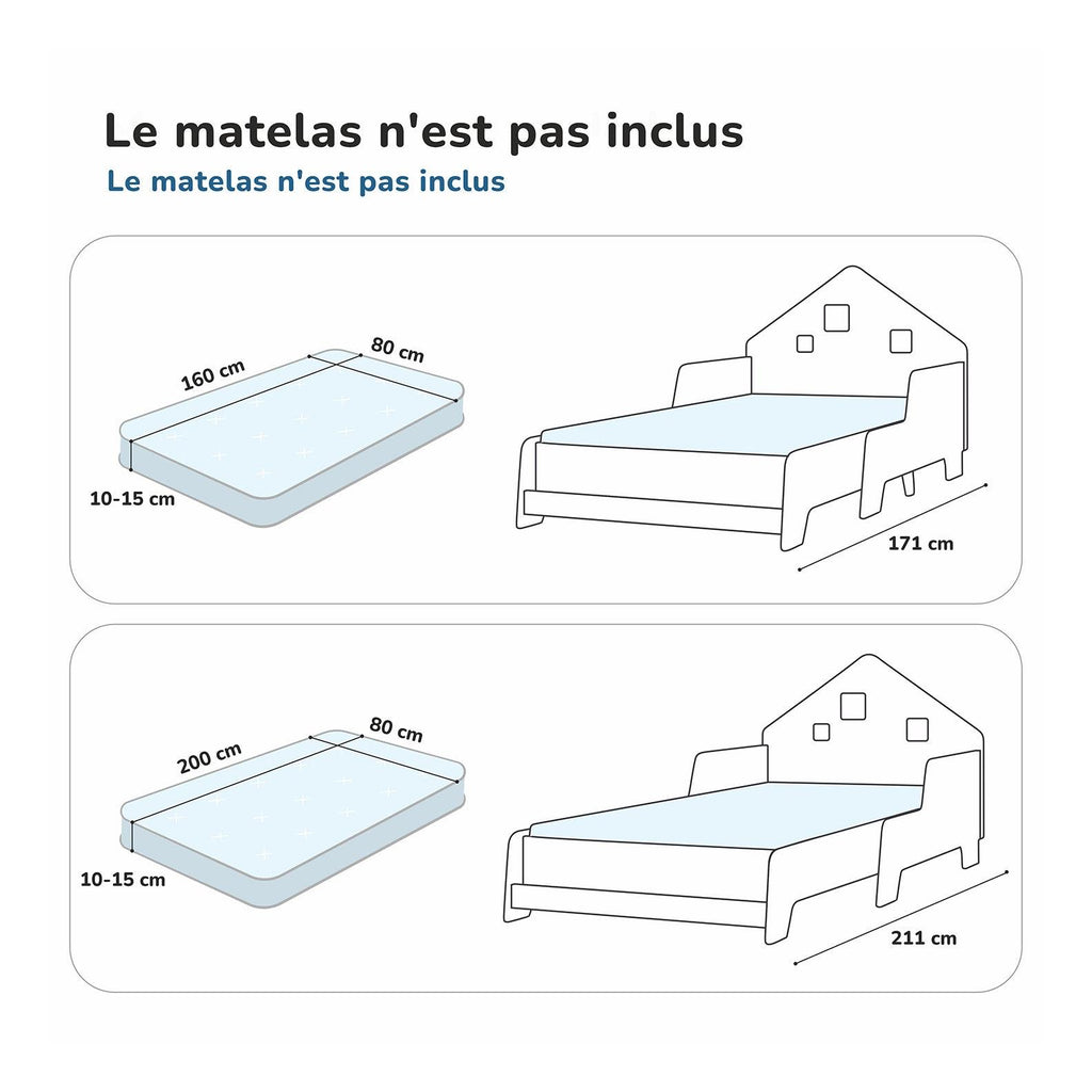 Cama Cabina Extensible Con Iluminación Led