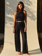 Black Stripes Pants