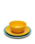 Feast - Set per iniziare 12 pezzi - Gres - Giallo Azzurro