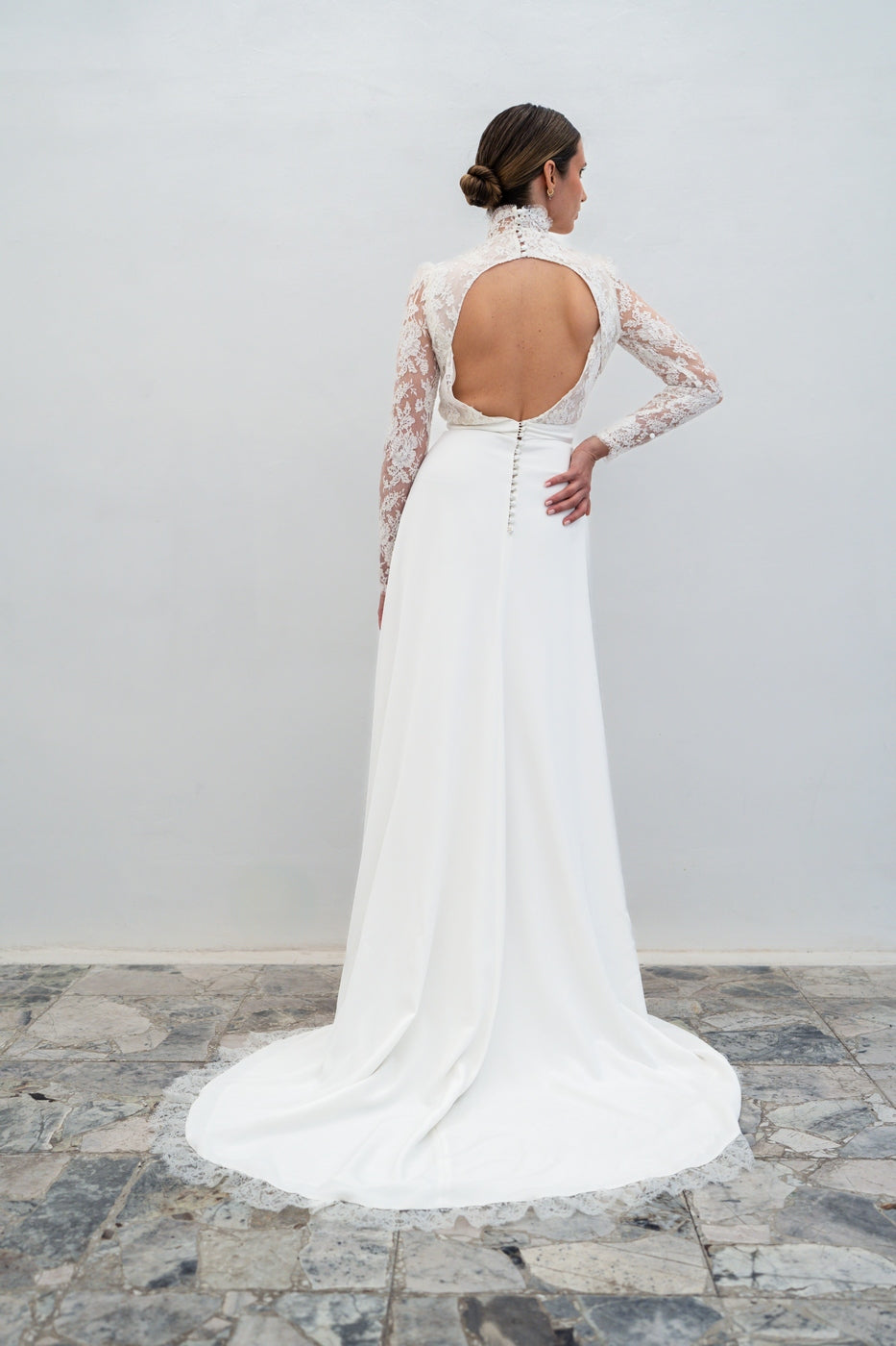 Vestido de novia Ingrid - Blanco seda