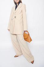 Pantalon - Beige/Noir - Femme