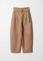 Pantalon Ve Chico Paperbag - Beige