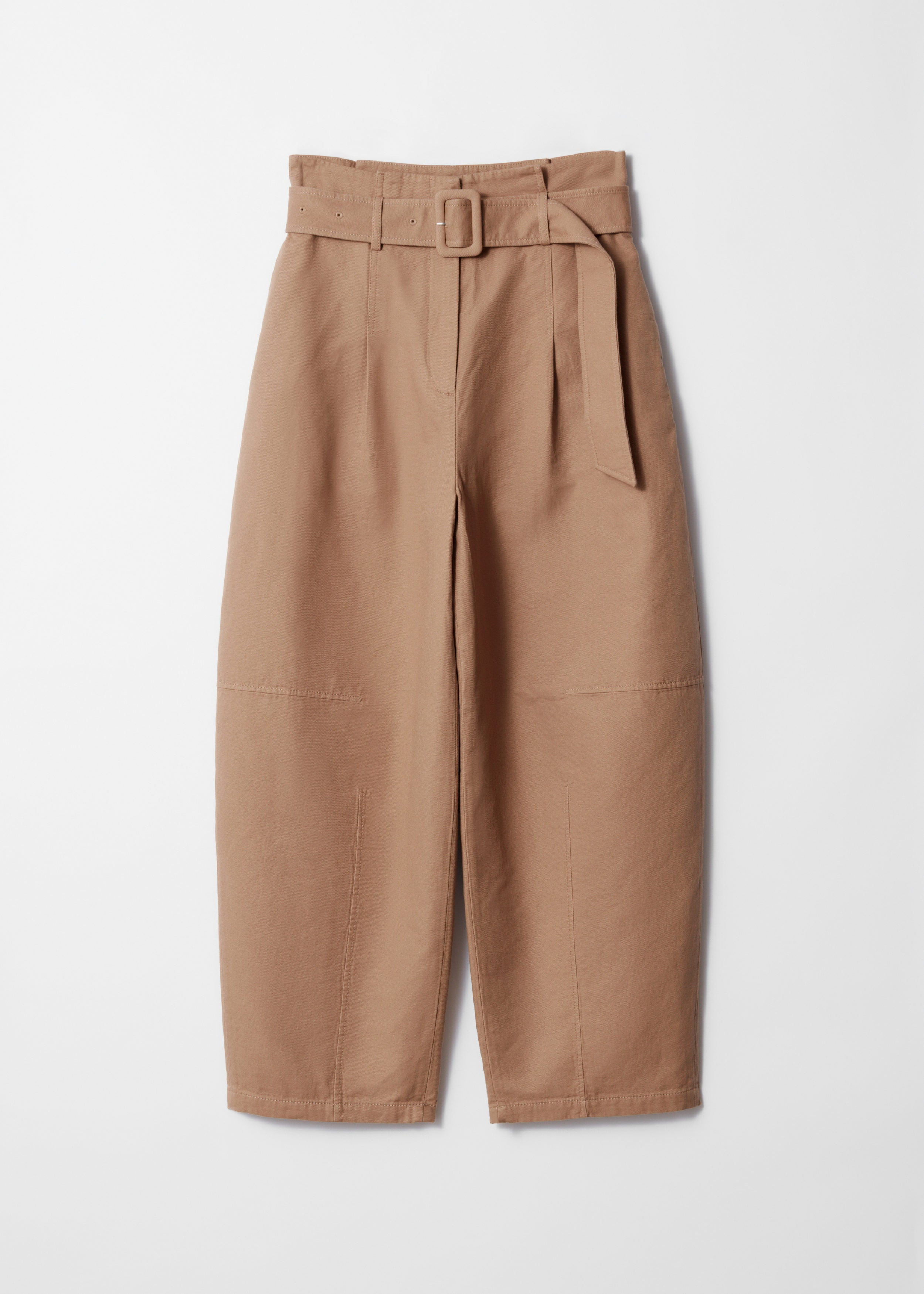 Pantalones Ve Chico Paperbag - Beige