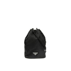 Prada - Clutch De Nylon Y Piel Con Cordón - Mujeres - Negro