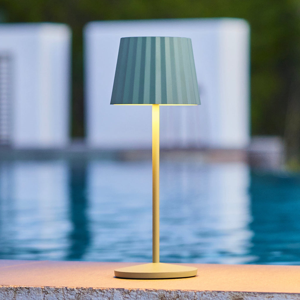 Abby - Lampe De Table Sans Fil - Acier - Vert