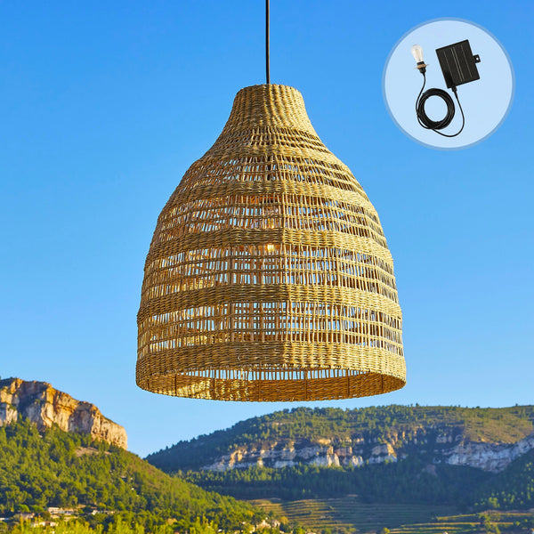 Freya Long - Solar Pendant Light - Marine Grass - Beige