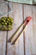 Pinza Multiuso In Bambù - Rosso Mattone