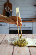 Bamboo All-Purpose Tongs - Cream