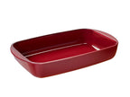 Rectangular Glass Oven Dish With Lid - Garnet Red
