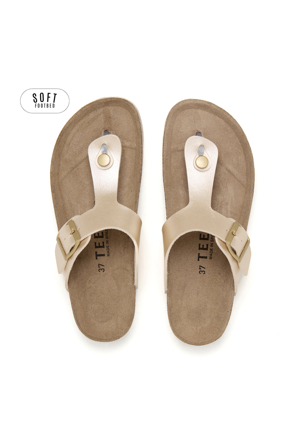 Sandalias Planta Soft - Dorado