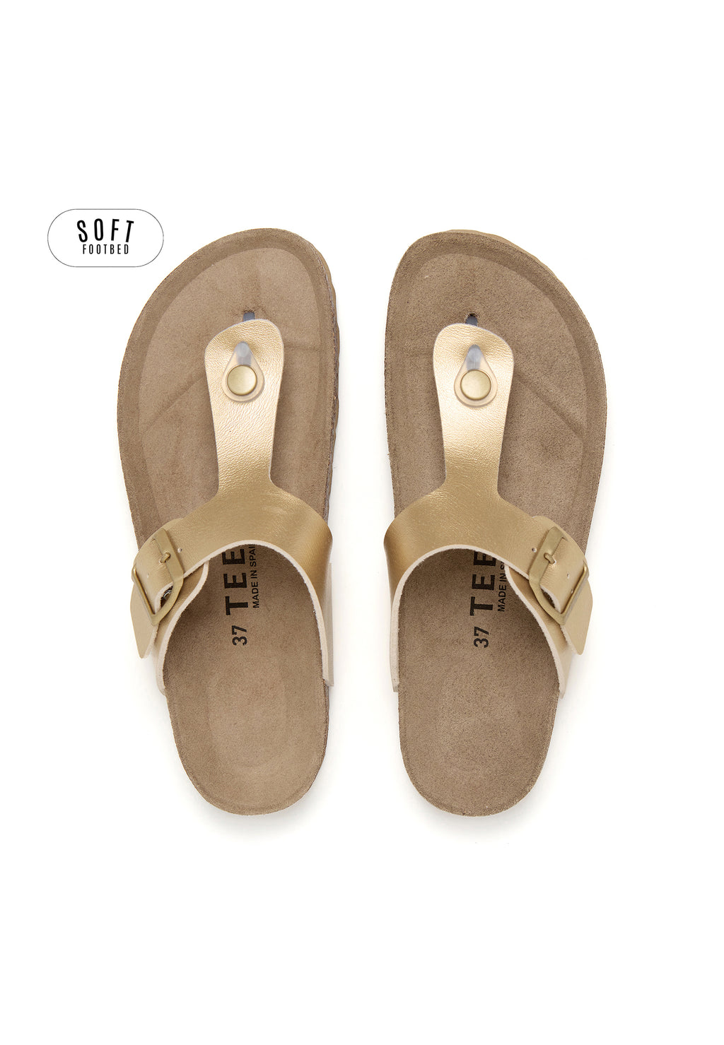 Sandalias Planta Soft - Dorado