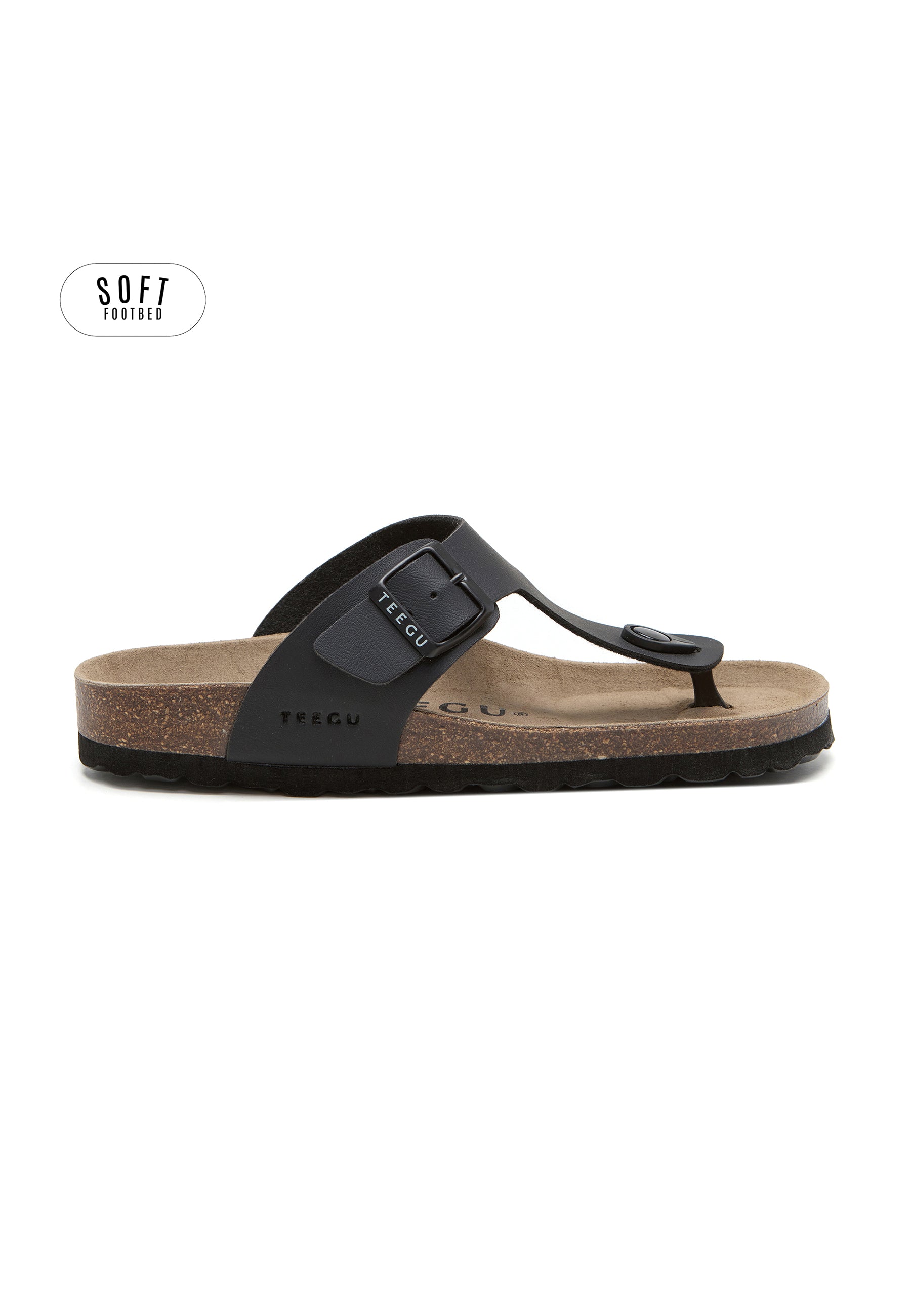 Planta Soft Sandals - Jet Black