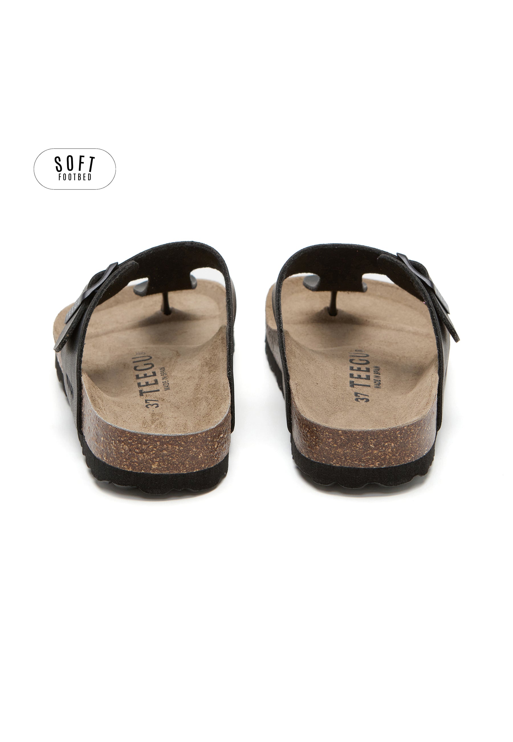 Planta Soft Sandals - Jet Black