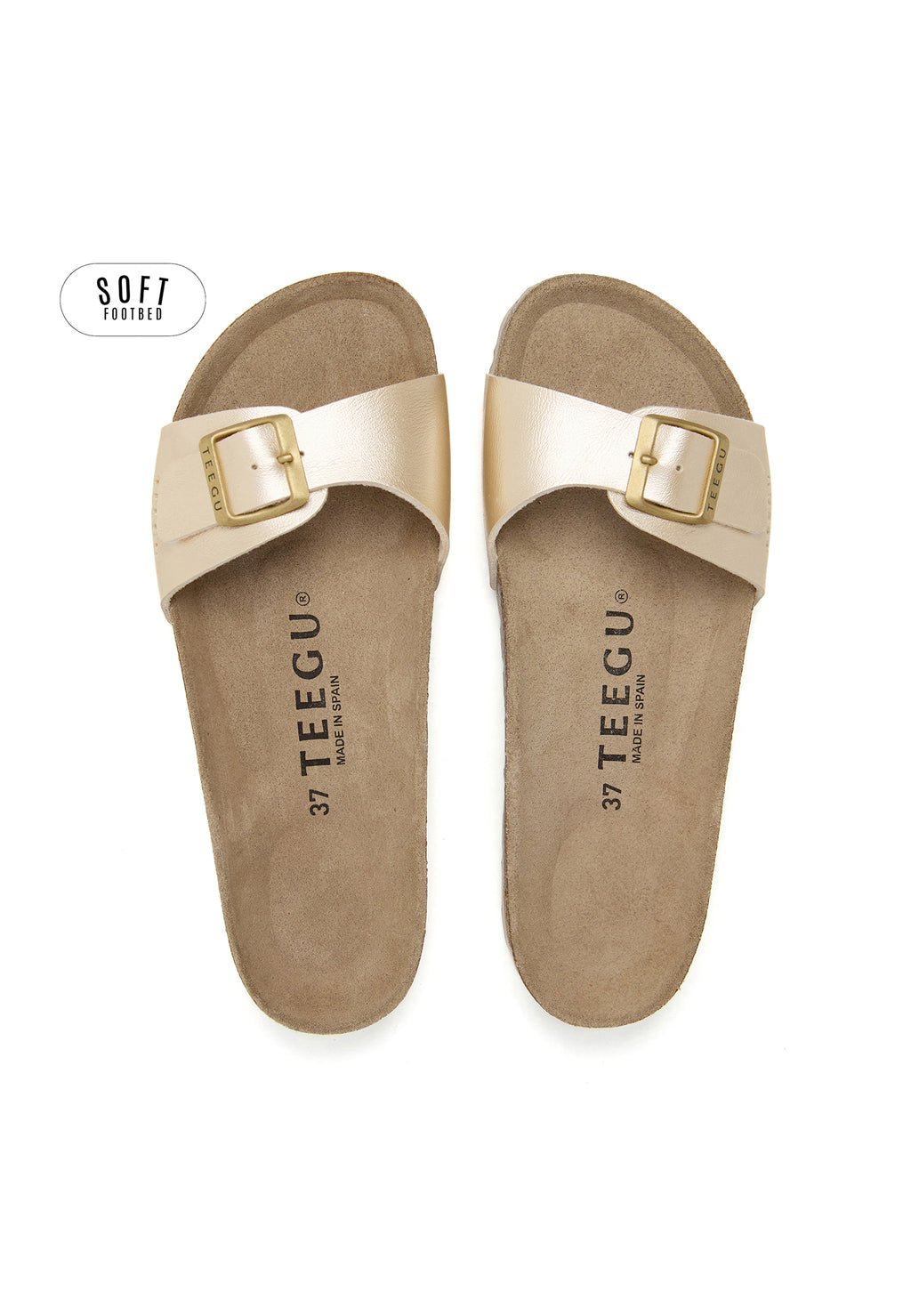 Sandalias Planta Soft - Dorado