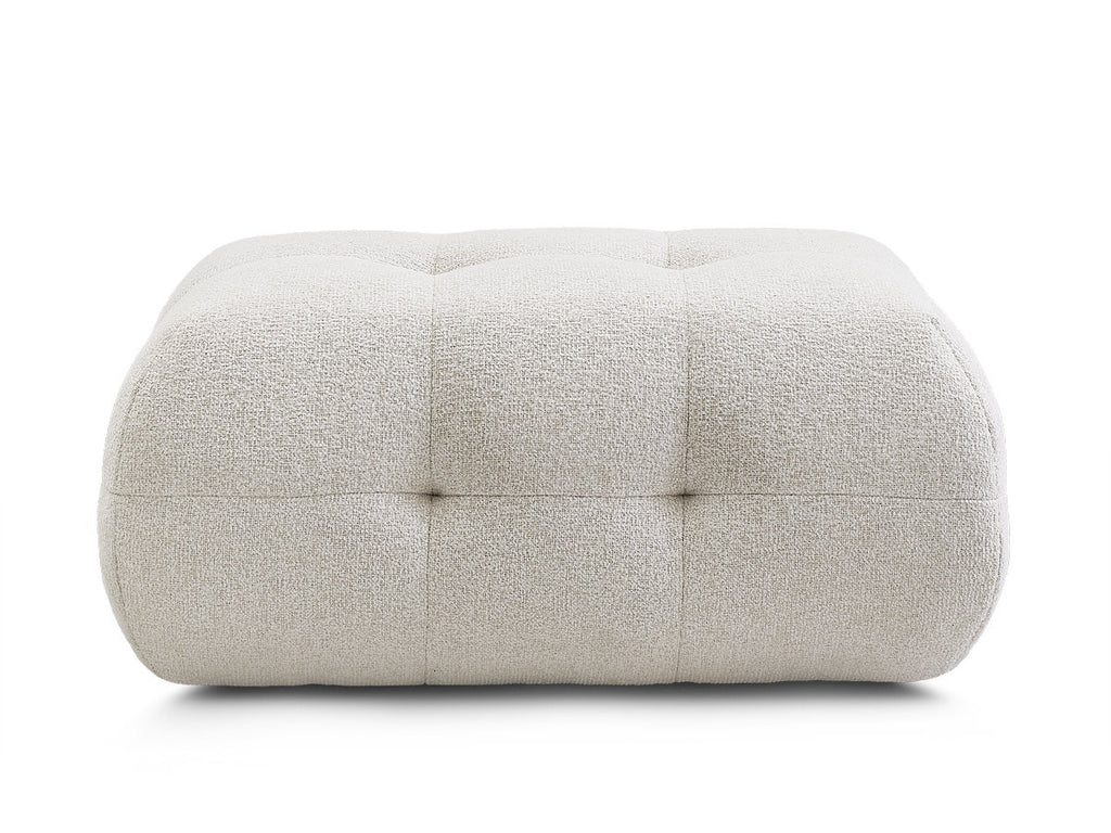 Small Laura Ottoman in Mottled Fabric