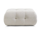 Small Laura Ottoman in Mottled Fabric