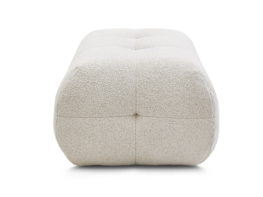 Small Laura Ottoman in Mottled Fabric