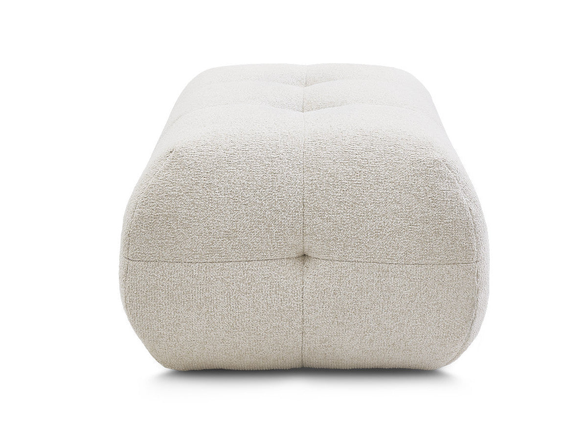 Small Laura Ottoman in Mottled Fabric
