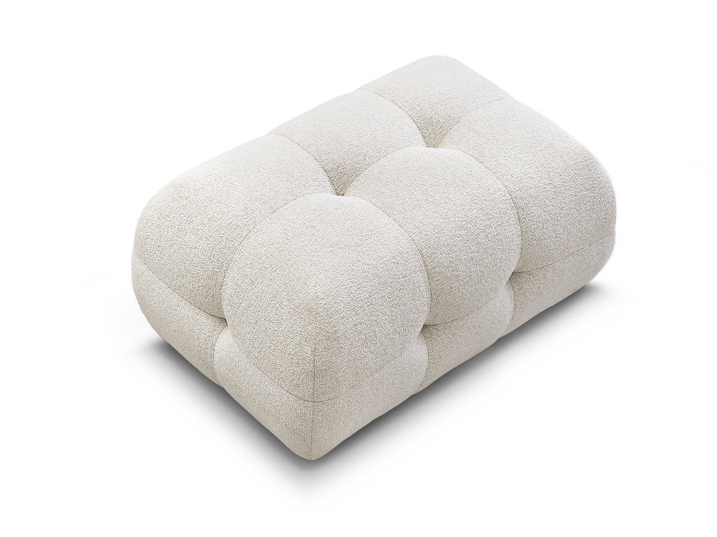 Small Laura Ottoman in Mottled Fabric