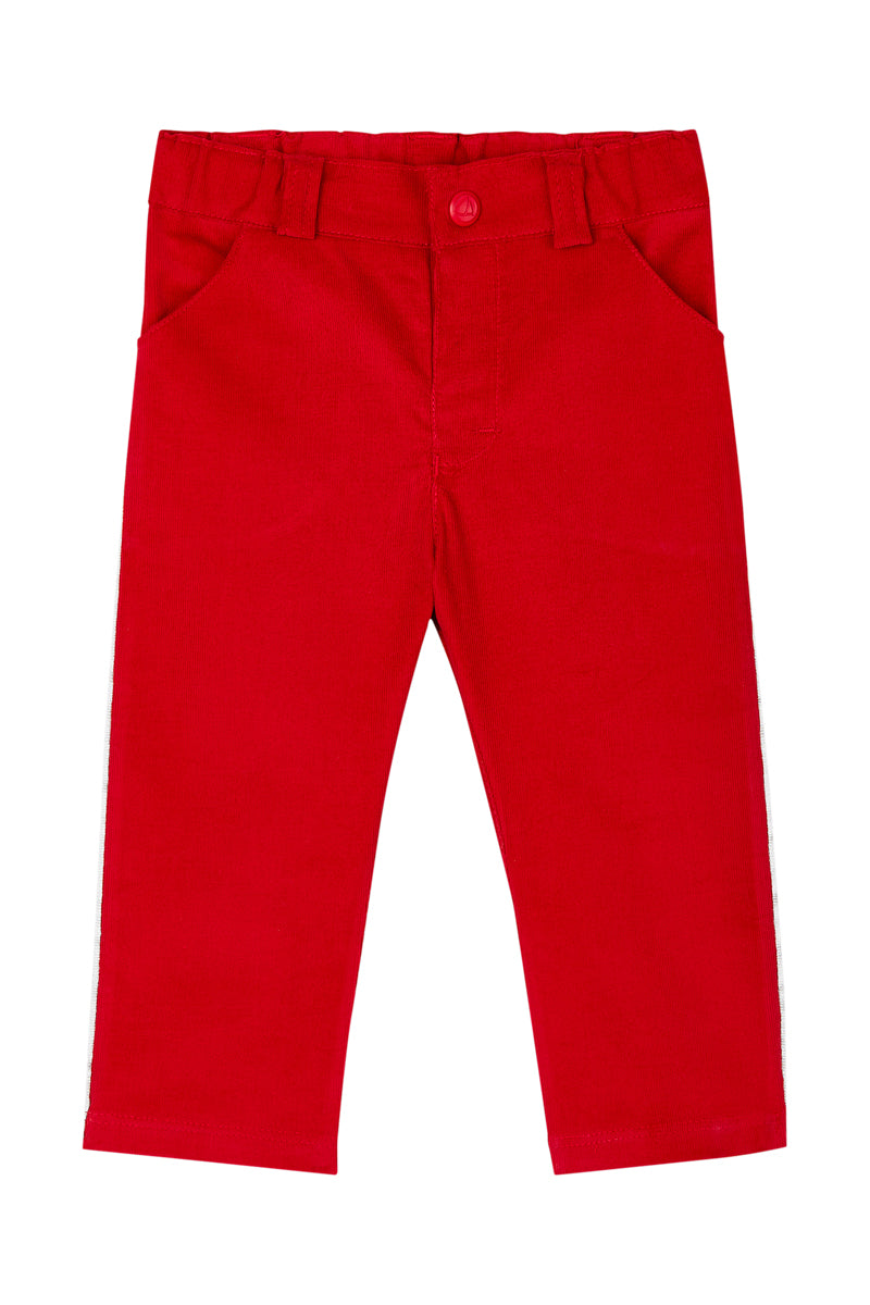 Velvet Trousers - Red - Baby Boy