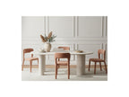 Constance - Set - With Beige Oval Concrete-Effect Dining Table + 4 Pia Chairs