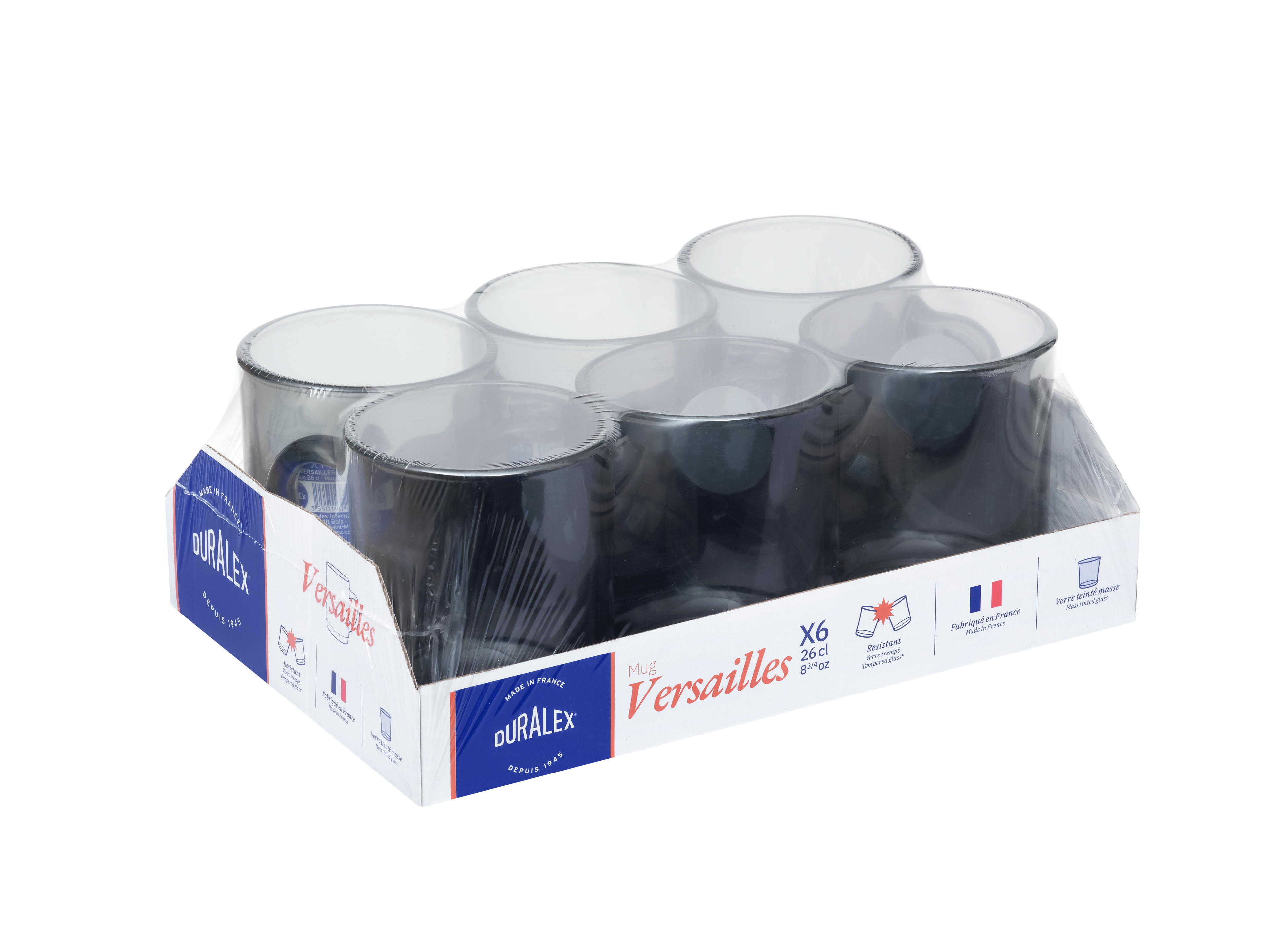 Pack De 6 Mugs Versailles - Gris - 26Cl