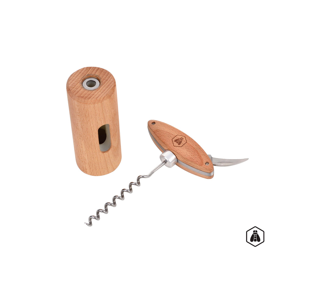Tire Bouchon Avec Poignée Rotative En Bois