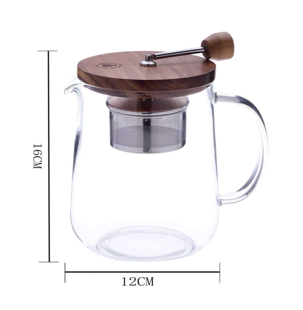Teapot With Wooden Lid And Removable Infuser 1L