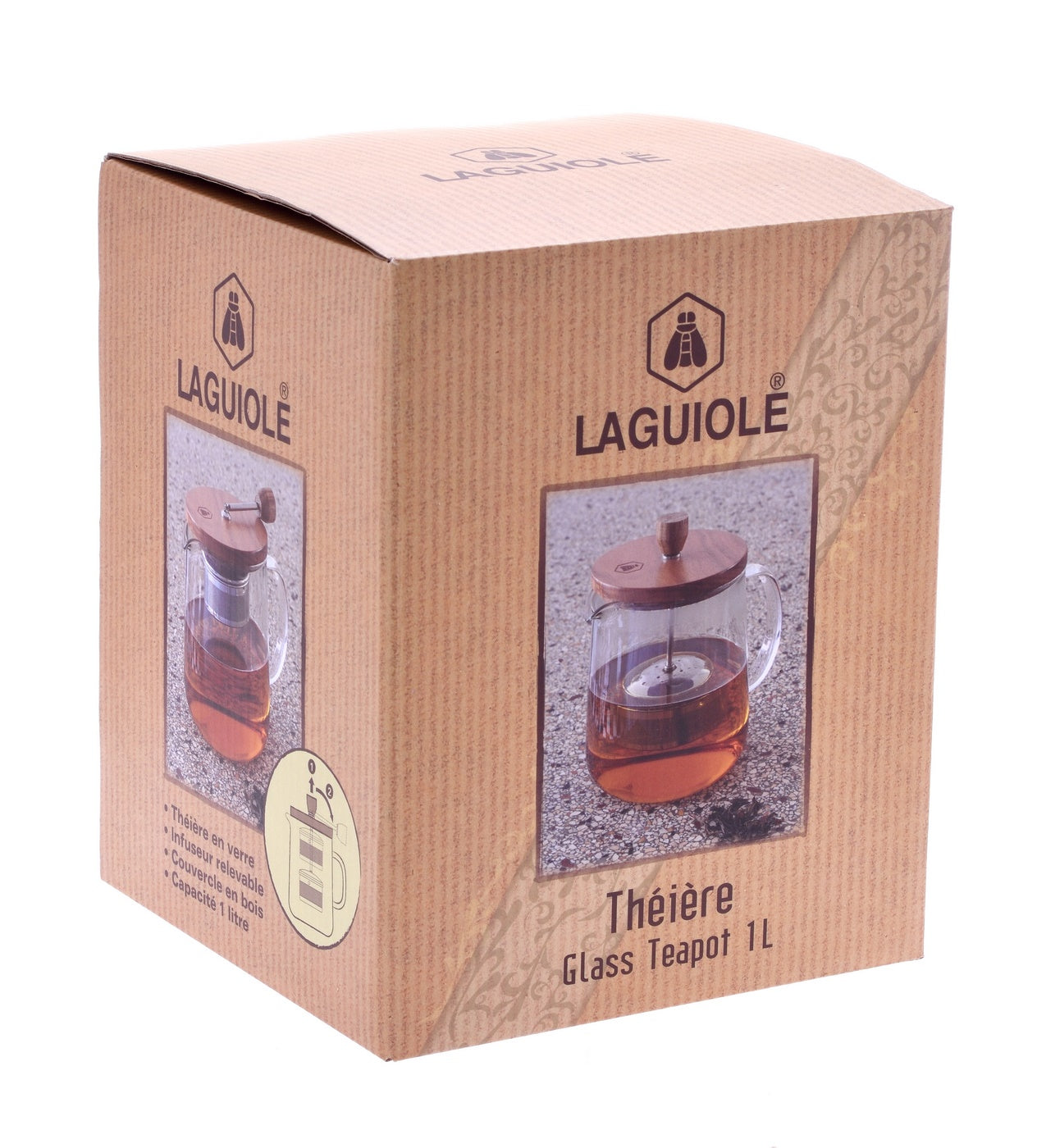 Teapot With Wooden Lid And Removable Infuser 1L