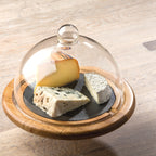 Bandeja Cloche De Queso Madera Y Pizarra