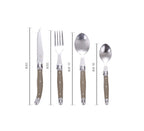 Cutlery Set - Taupe Grey - 24 Pieces