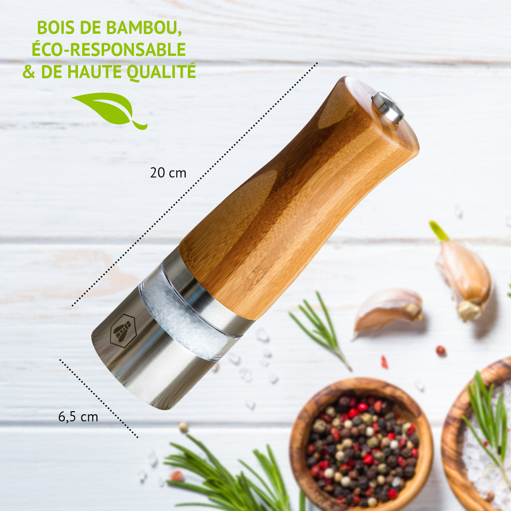 Moulin A Poivre Ou Sel - Bambou - Marron