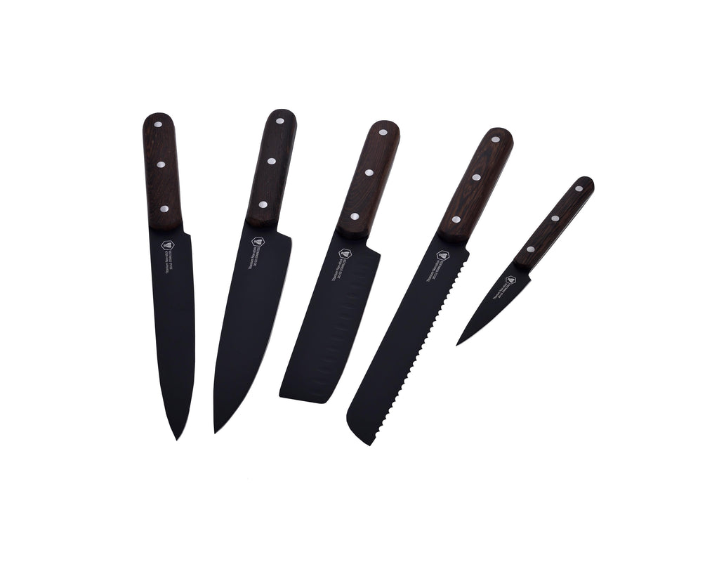 Set de 5 Piezas - Cuchillos de Cocina - Titanio