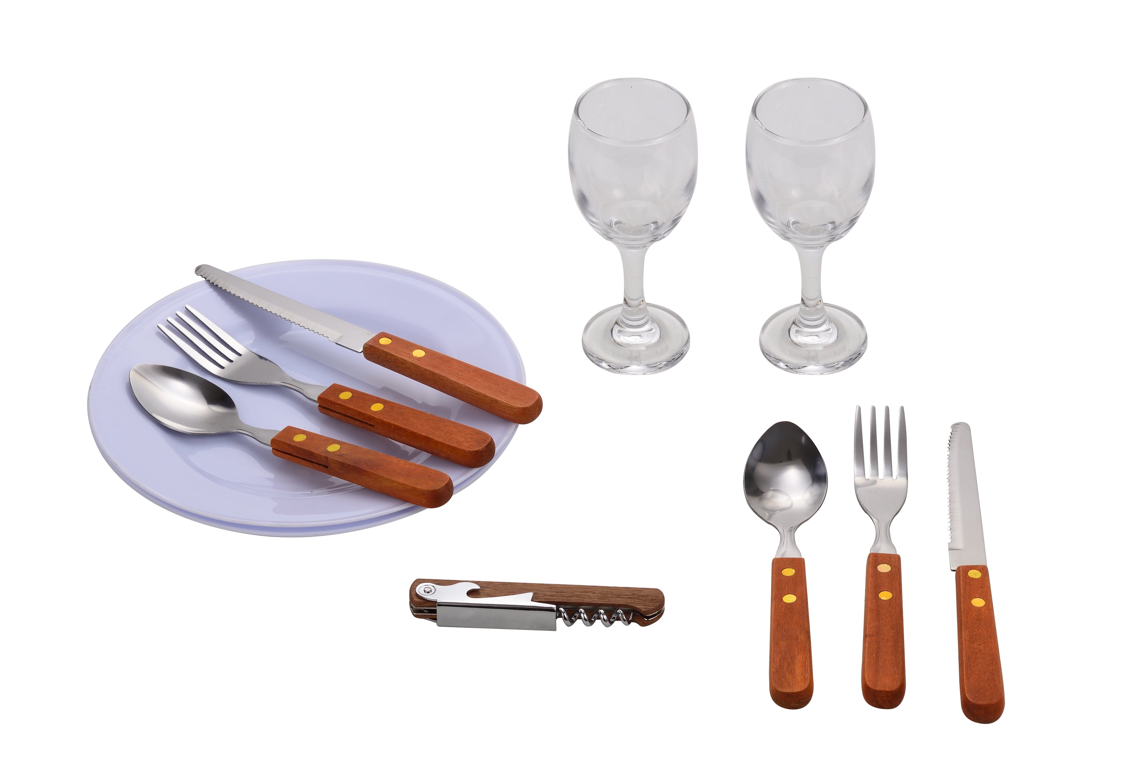 Cesta de picnic más fresca para 2 personas - Marrón