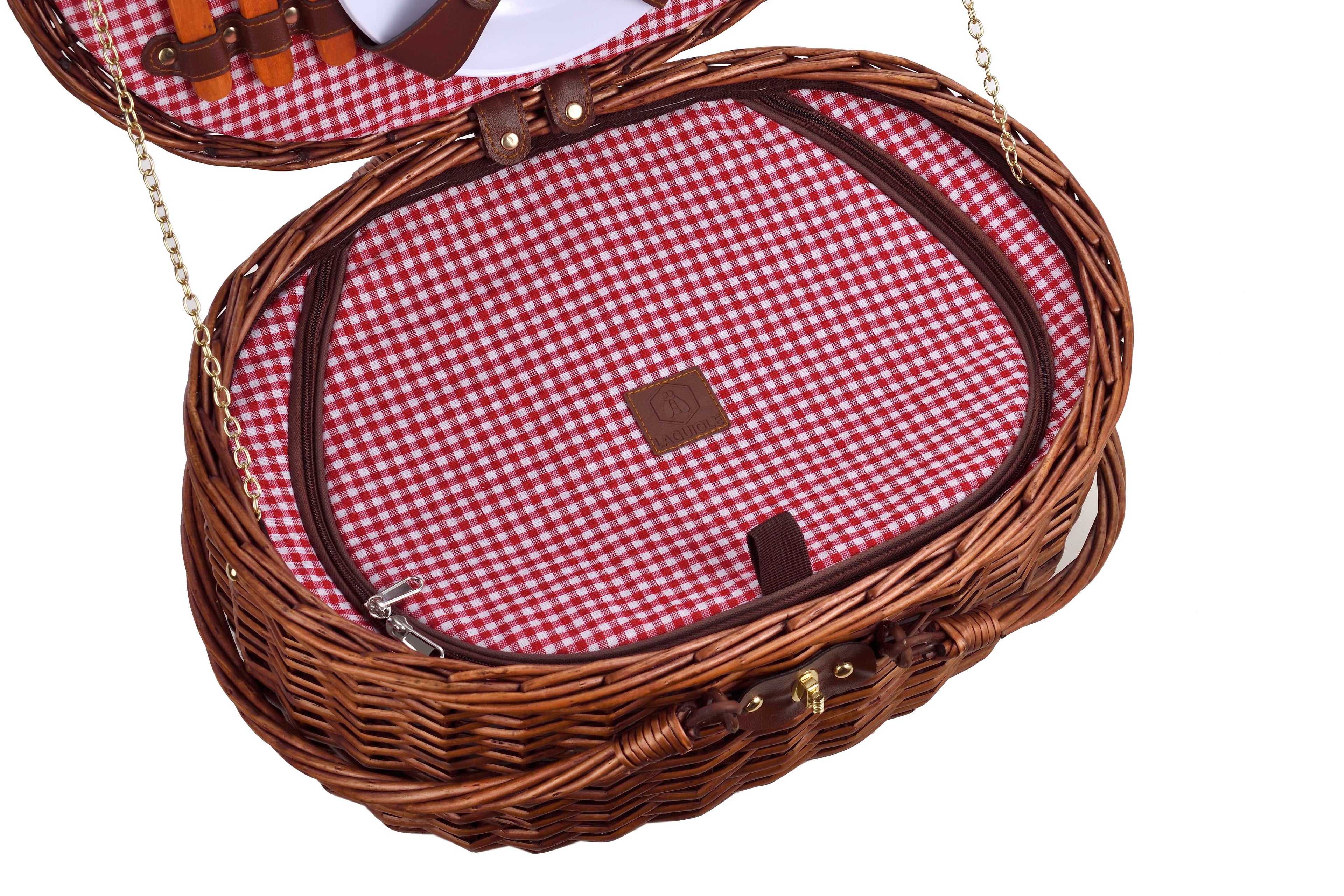 Cesta de picnic más fresca para 2 personas - Marrón