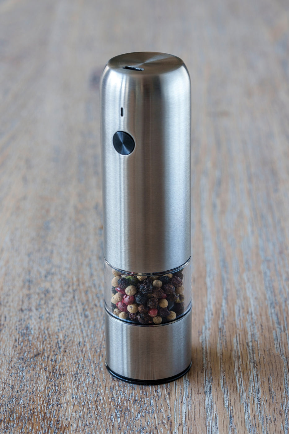 Electric Salt And Pepper Mills With Wooden Stand